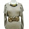 Nicole Mocha Long-Sleeves Blouse
