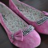 Pink Bow Ballet Flats