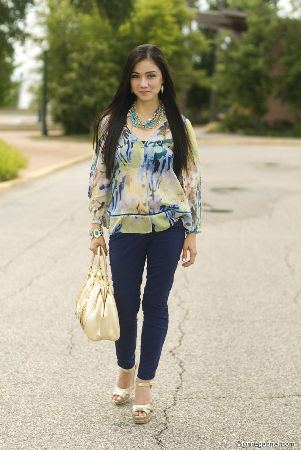 Jael Floral Chiffon Blouse