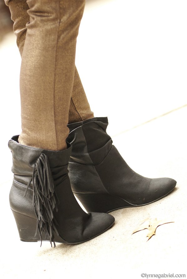 JustFab Fringe Booties