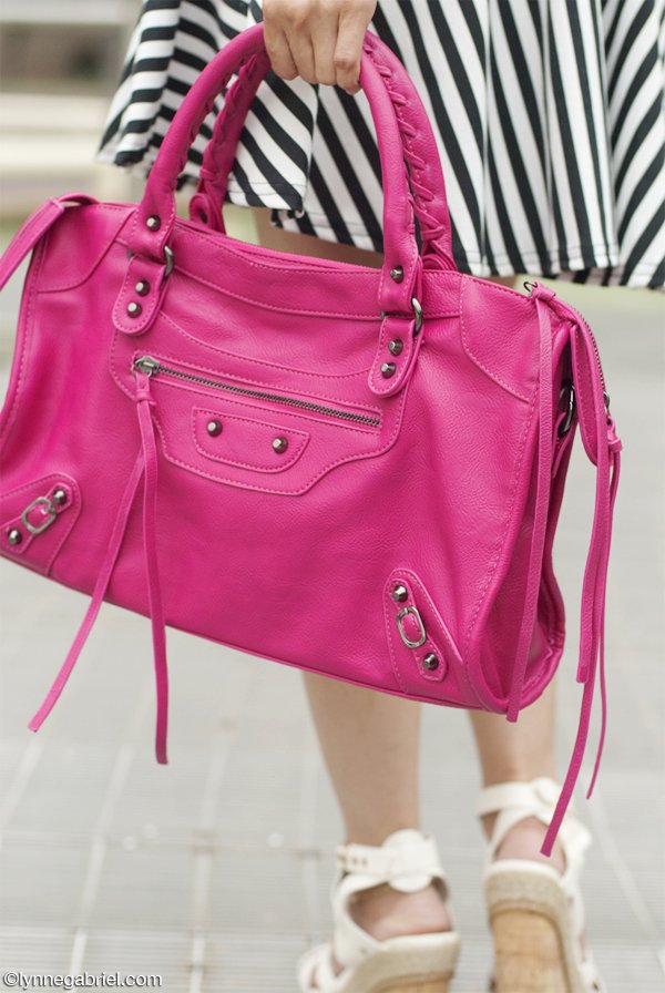 Hot Pink Motorcyle Bag