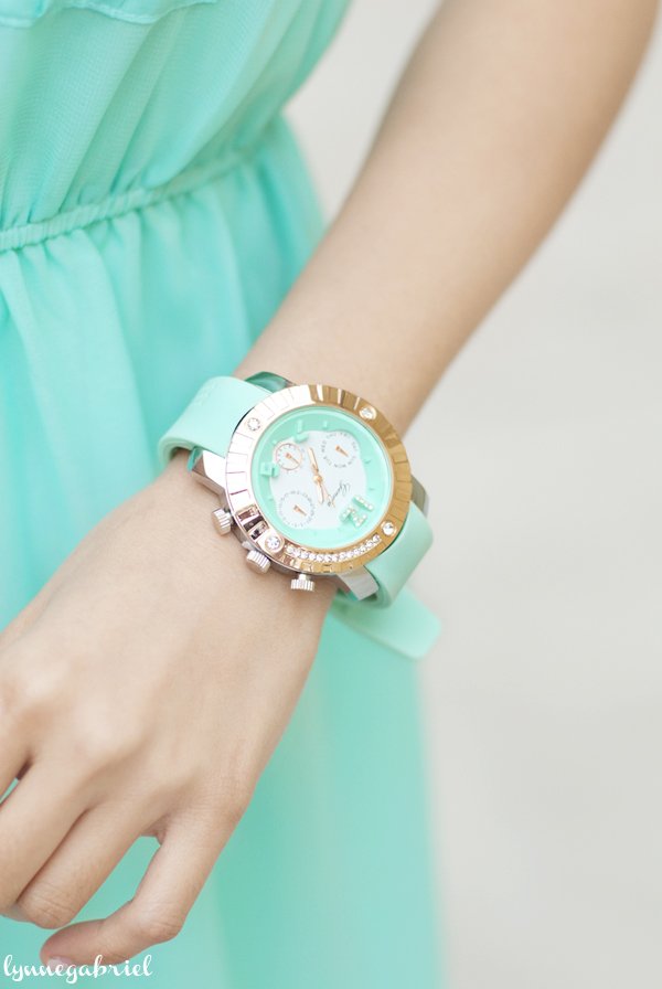Mint and Gold Watch