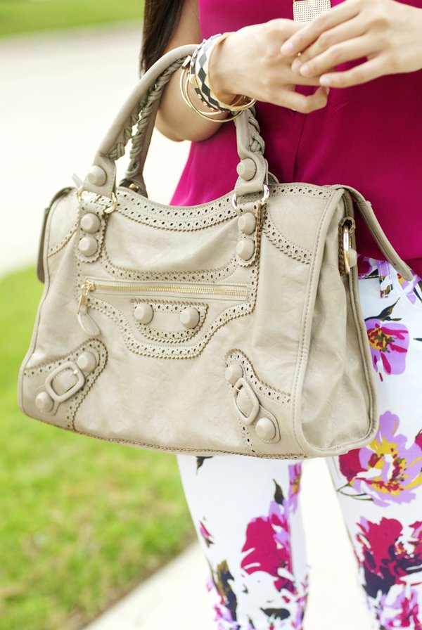 AMI Clubwear Taupe Handbag