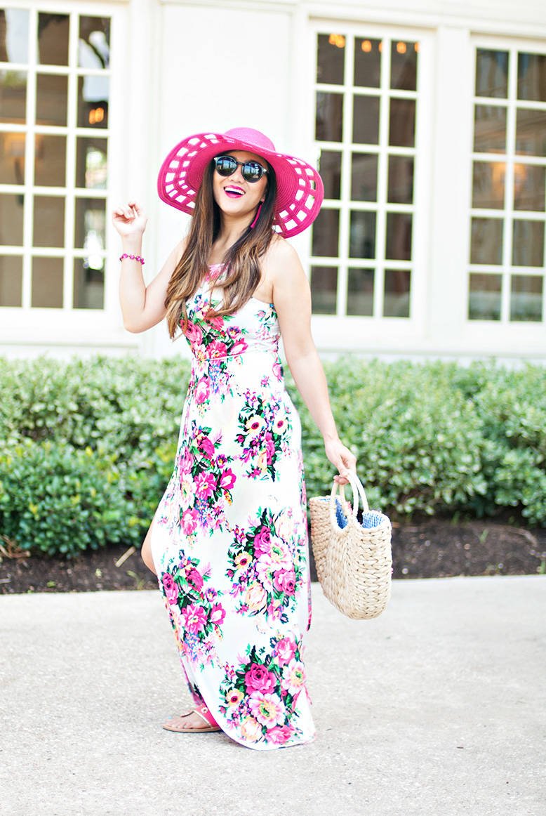 Floral Maxi Dress as Wedding Guest Outfit