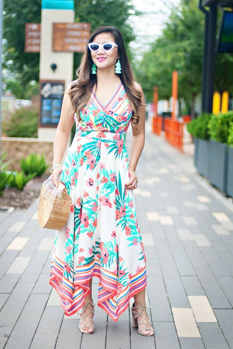 Floral Maxi Tulip Hem Dress