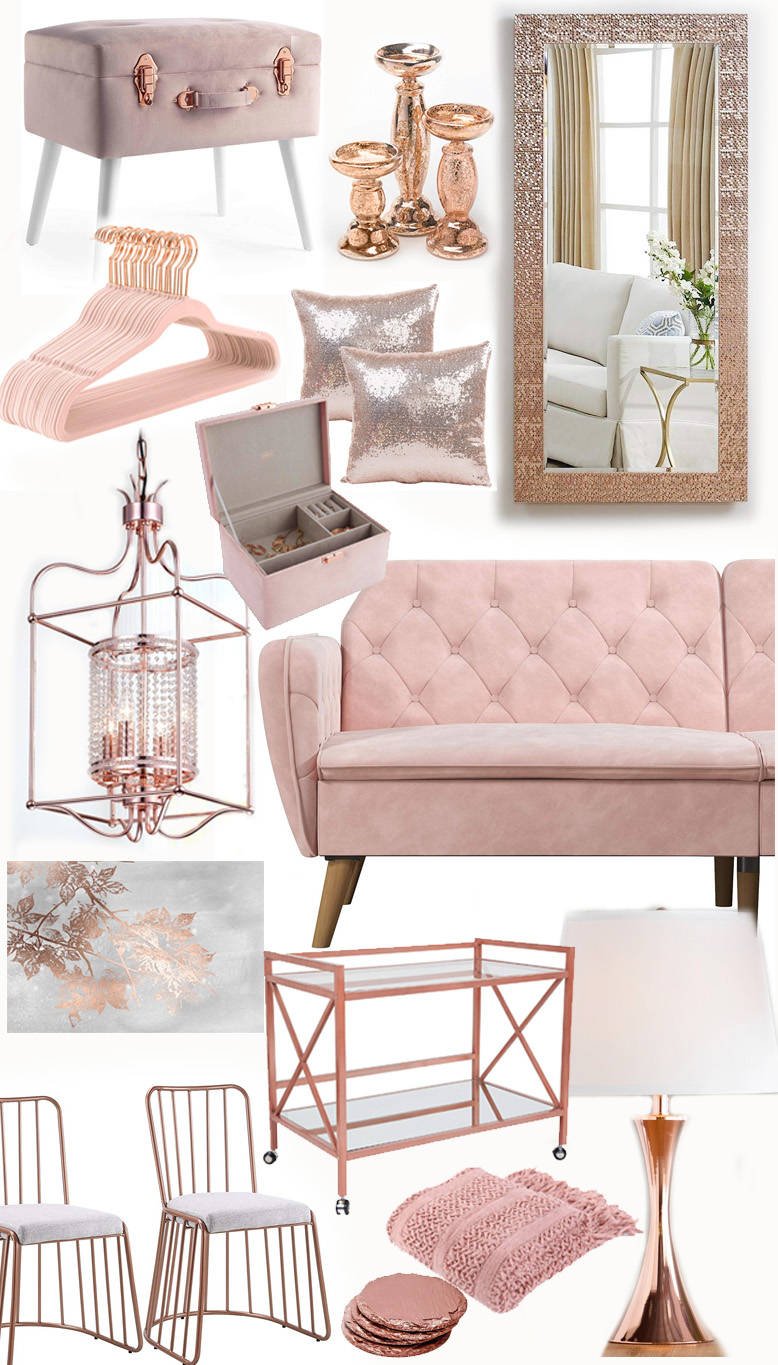 rose gold home decor trend